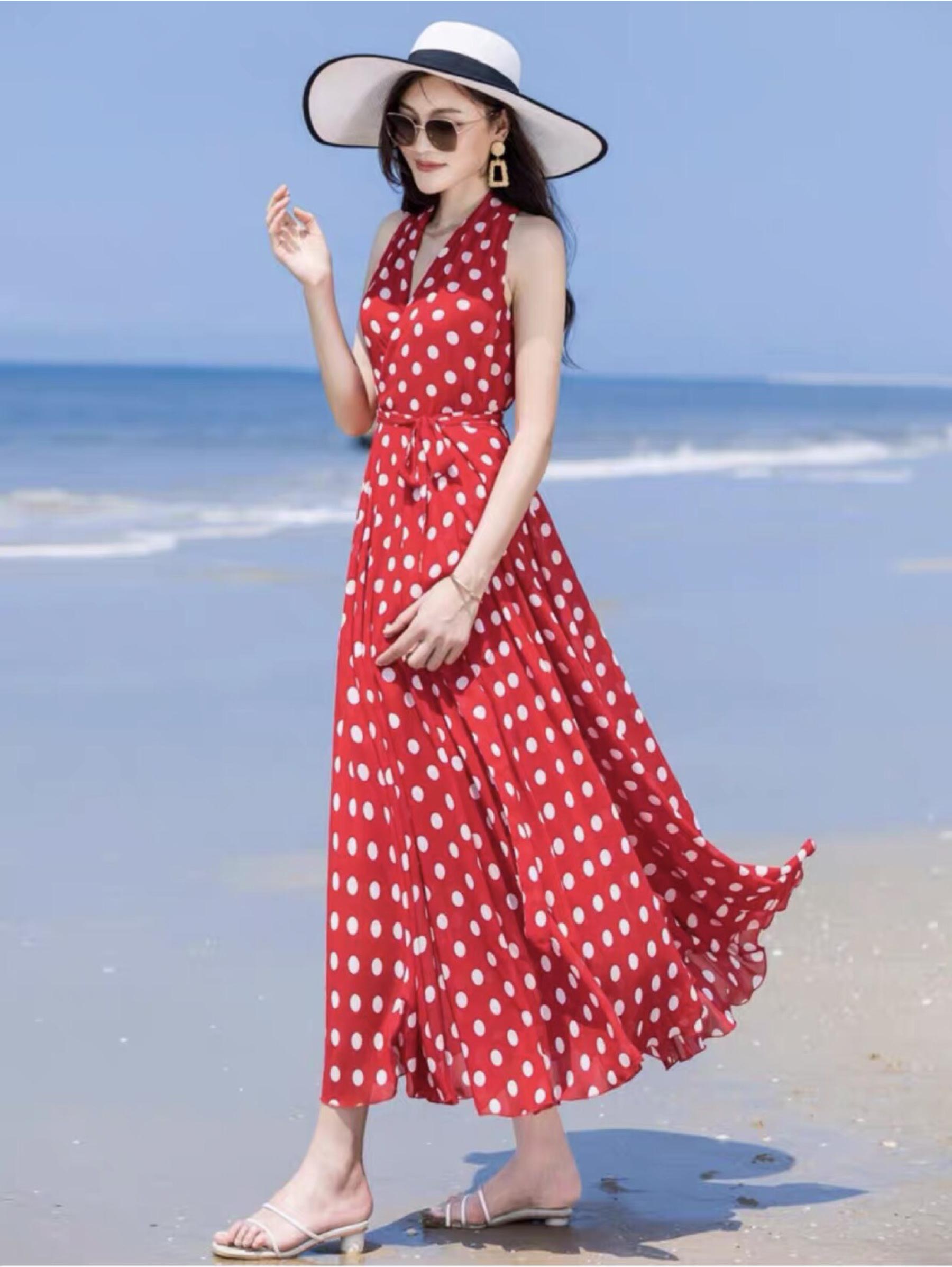 Đi biển mặc gì Gợi ý 6 mẫu váy Maxi đi biển Chuẩn bài nhất